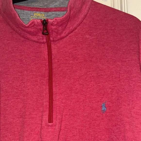 Polo Ralph Lauren Red Quarter Zip Pullover 3XLT - Picture 2 of 4